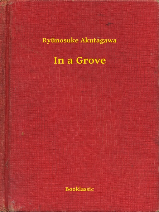 Cover image for In a Grove